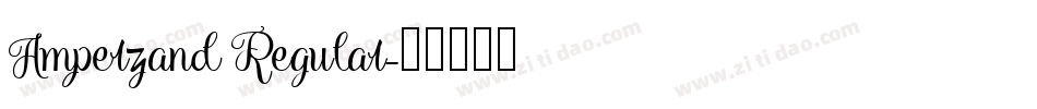 Amperzand Regular字体转换